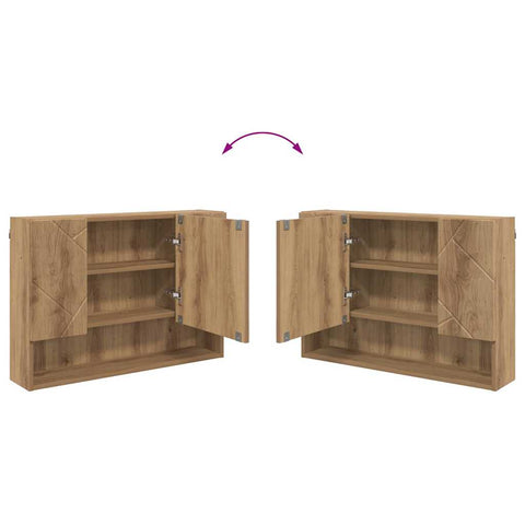 vidaXL Bathroom Furniture Set 2 pcs Artisan oak 76.5 x 35 x 64 cm