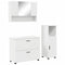 vidaXL Bathroom Furniture Set with Shelf 3 pcs White 76.5 x 35 x 64 cm