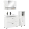 vidaXL Bathroom Furniture Set with Shelf 3 pcs White 76.5 x 35 x 64 cm