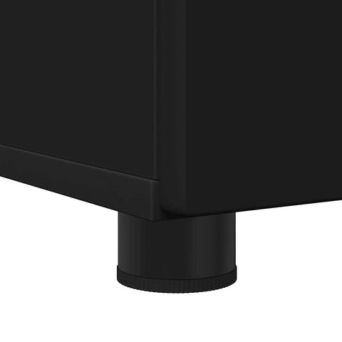 vidaXL Bathroom Furniture Set with Shelf 3 pcs Black 76.5 x 35 x 64 cm