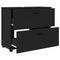 vidaXL Bathroom Furniture Set with Shelf 3 pcs Black 76.5 x 35 x 64 cm