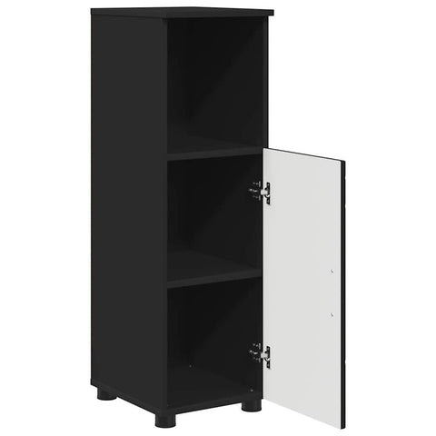 vidaXL Bathroom Furniture Set with Shelf 3 pcs Black 76.5 x 35 x 64 cm
