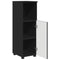 vidaXL Bathroom Furniture Set with Shelf 3 pcs Black 76.5 x 35 x 64 cm