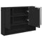 vidaXL Bathroom Furniture Set with Shelf 3 pcs Black 76.5 x 35 x 64 cm