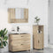 vidaXL Bathroom Furniture Set 3 pcs Sonoma oak 76.5 x 35 x 64 cm