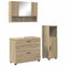 vidaXL Bathroom Furniture Set 3 pcs Sonoma oak 76.5 x 35 x 64 cm