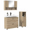 vidaXL Bathroom Furniture Set 3 pcs Sonoma oak 76.5 x 35 x 64 cm