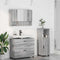 vidaXL Bathroom Furniture Set 3 pcs Grey sonoma 76.5 x 35 x 64 cm