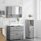 vidaXL Bathroom Furniture Set 3 pcs Grey sonoma 76.5 x 35 x 64 cm