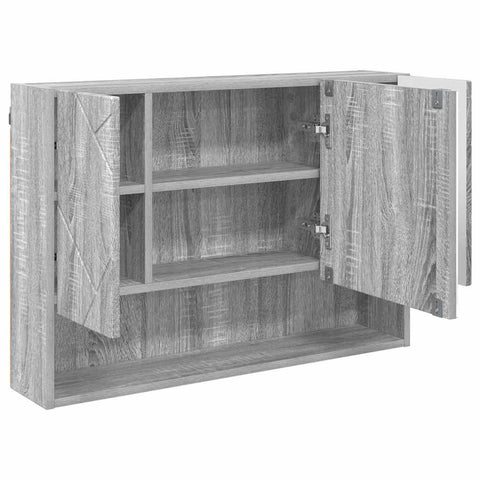 vidaXL Bathroom Furniture Set 3 pcs Grey sonoma 76.5 x 35 x 64 cm