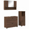 vidaXL Bathroom Furniture Set 3 pcs Brown oak 76.5 x 35 x 64 cm