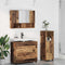 vidaXL Bathroom Furniture Set 3 pcs Old wood 76.5 x 35 x 64 cm