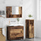 vidaXL Bathroom Furniture Set 3 pcs Old wood 76.5 x 35 x 64 cm
