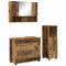 vidaXL Bathroom Furniture Set 3 pcs Old wood 76.5 x 35 x 64 cm