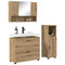 vidaXL Bathroom Furniture Set 3 pcs Artisan oak 76.5 x 35 x 64 cm