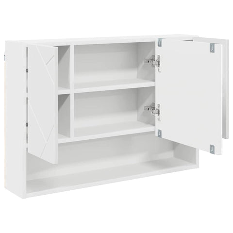 vidaXL Bathroom Furniture Set with Shelf 3 pcs White 76.5 x 35 x 64 cm