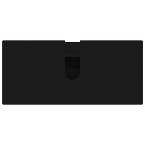 vidaXL Bathroom Furniture Set with Shelf 3 pcs Black 76.5 x 35 x 64 cm