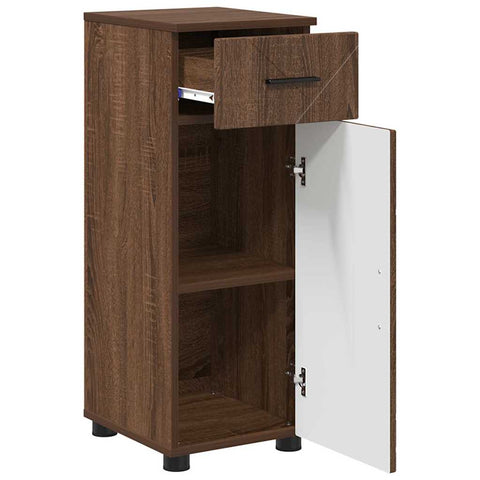 vidaXL Bathroom Furniture Set 3 pcs Brown oak 76.5 x 35 x 64 cm