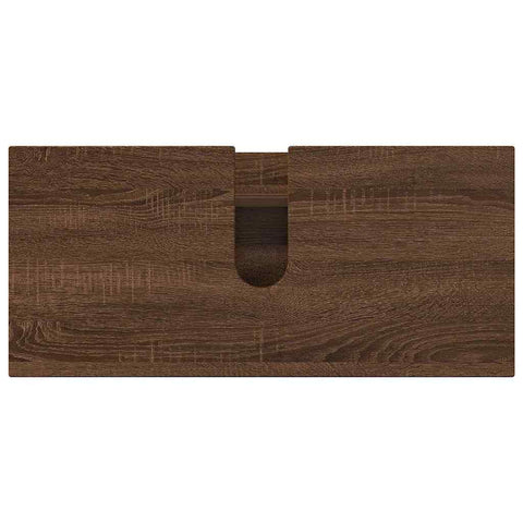 vidaXL Bathroom Furniture Set 3 pcs Brown oak 76.5 x 35 x 64 cm