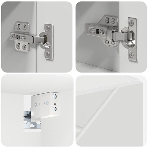vidaXL Bathroom Furniture Set with Drawer 4 pcs White 30 x 35 x 192 cm