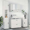 vidaXL Bathroom Furniture Set with Drawer 4 pcs White 30 x 35 x 192 cm