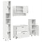 vidaXL Bathroom Furniture Set with Drawer 4 pcs White 30 x 35 x 192 cm