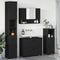 vidaXL Bathroom Furniture Set with Drawer 4 pcs Black 30 x 35 x 192 cm