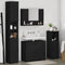 vidaXL Bathroom Furniture Set with Drawer 4 pcs Black 30 x 35 x 192 cm