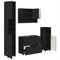 vidaXL Bathroom Furniture Set with Drawer 4 pcs Black 30 x 35 x 192 cm