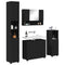 vidaXL Bathroom Furniture Set with Drawer 4 pcs Black 30 x 35 x 192 cm