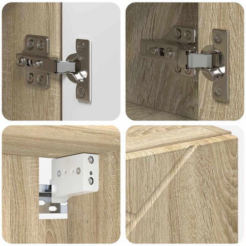 vidaXL Bathroom Furniture Set 4 pcs Sonoma oak 30 x 35 x 192 cm
