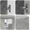 vidaXL Bathroom Furniture Set 4 pcs Concrete grey 30 x 35 x 192 cm