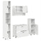 vidaXL Bathroom Furniture Set 4 pcs High gloss white 30 x 35 x 192 cm