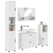 vidaXL Bathroom Furniture Set 4 pcs High gloss white 30 x 35 x 192 cm
