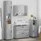vidaXL Bathroom Furniture Set 4 pcs Grey sonoma 30 x 35 x 192 cm