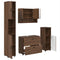vidaXL Bathroom Furniture Set 4 pcs Brown oak 30 x 35 x 192 cm