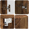 vidaXL Bathroom Furniture Set 4 pcs Old wood 30 x 35 x 192 cm