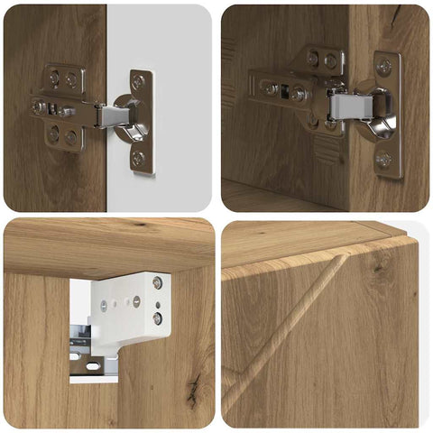 vidaXL Bathroom Furniture Set 4 pcs Artisan oak 30 x 35 x 192 cm