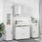 vidaXL Bathroom Furniture Set with Drawer 4 pcs White 30 x 35 x 192 cm