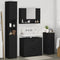 vidaXL Bathroom Furniture Set with Drawer 4 pcs Black 30 x 35 x 192 cm