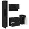 vidaXL Bathroom Furniture Set with Drawer 4 pcs Black 30 x 35 x 192 cm