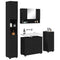 vidaXL Bathroom Furniture Set with Drawer 4 pcs Black 30 x 35 x 192 cm