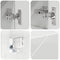 vidaXL Bathroom Furniture Set 4 pcs High gloss white 30 x 35 x 192 cm
