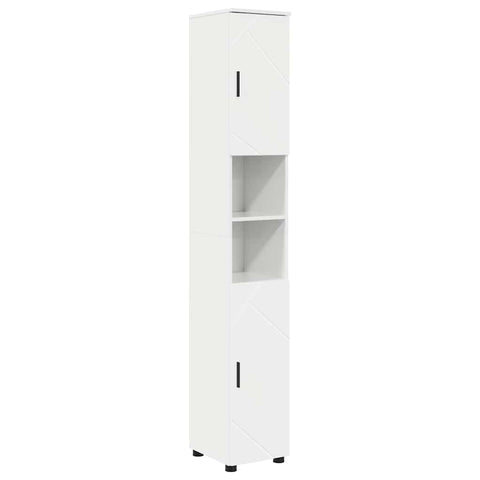 vidaXL Bathroom Furniture Set 4 pcs High gloss white 30 x 35 x 192 cm