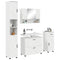 vidaXL Bathroom Furniture Set 4 pcs High gloss white 30 x 35 x 192 cm