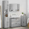 vidaXL Bathroom Furniture Set 4 pcs Grey sonoma 30 x 35 x 192 cm