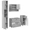 vidaXL Bathroom Furniture Set 4 pcs Grey sonoma 30 x 35 x 192 cm