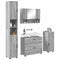 vidaXL Bathroom Furniture Set 4 pcs Grey sonoma 30 x 35 x 192 cm