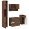 vidaXL Bathroom Furniture Set 4 pcs Brown oak 30 x 35 x 192 cm