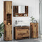vidaXL Bathroom Furniture Set 4 pcs Old wood 30 x 35 x 192 cm